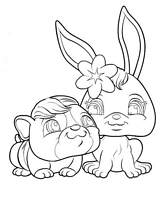 coloriage petshop chien et lapin